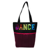 Dance Tote Bag with Mesh Pocket Black