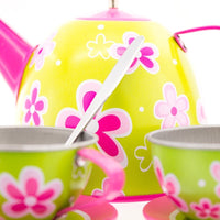 Flower Tin Tea Set