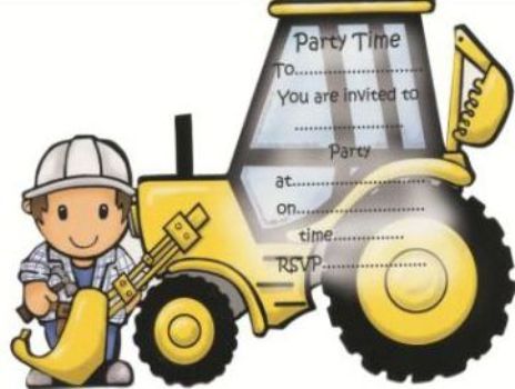Builder Invitations with Sprinkles