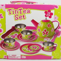 Flower Tin Tea Set