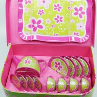 Flower Tin Tea Set