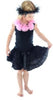 Petti Singlet Top Black with Pink