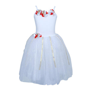 Festive Fairy Petal White Dress