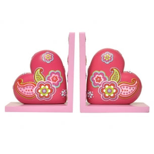 Paisley Heart Bookends
