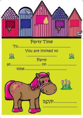Pony Invitations